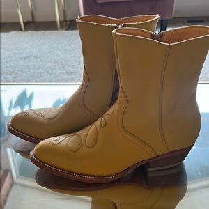 Charlotte Stone Yellow Leather Boots